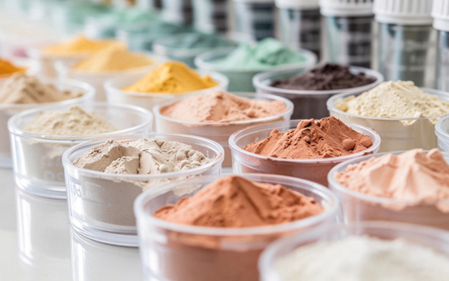 Industrial mineral powders calcium carbonate barite talc samples for paint paper plastic industries
